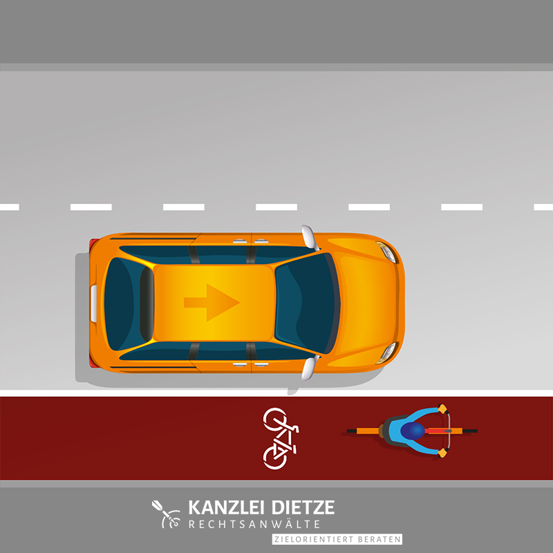 7: Bei einem Radweg...
